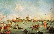 Francesco Guardi The Doge in the Bucentaur at San Nicolo di Lido on Ascension Day Germany oil painting reproduction